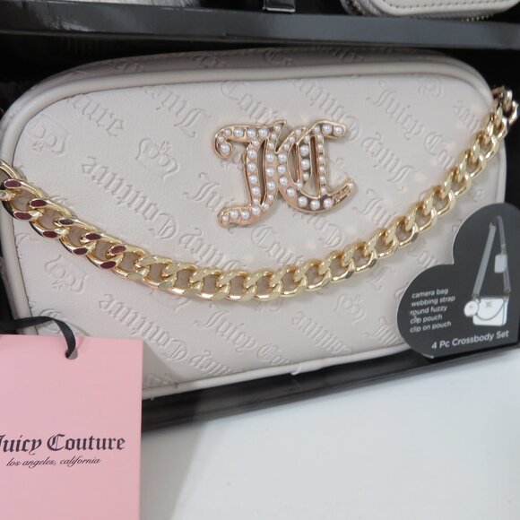 Juicy Couture Cream and Gold 4 Pc Crossbody Gift Box Set - Picture 3 of 7